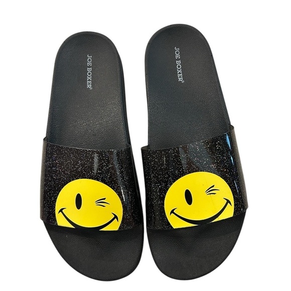 Joe Boxer Happy Face Slides / Sandals - Women's Size 11 - Picture 2 of 8